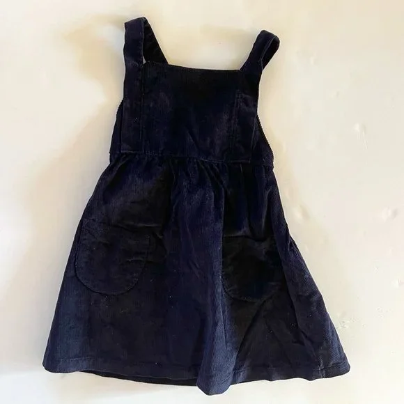 MABO Clothier: Annie Pinafore Dress/Crossback Jumper navy blue corduroy - 6/7y - Picture 2 of 5